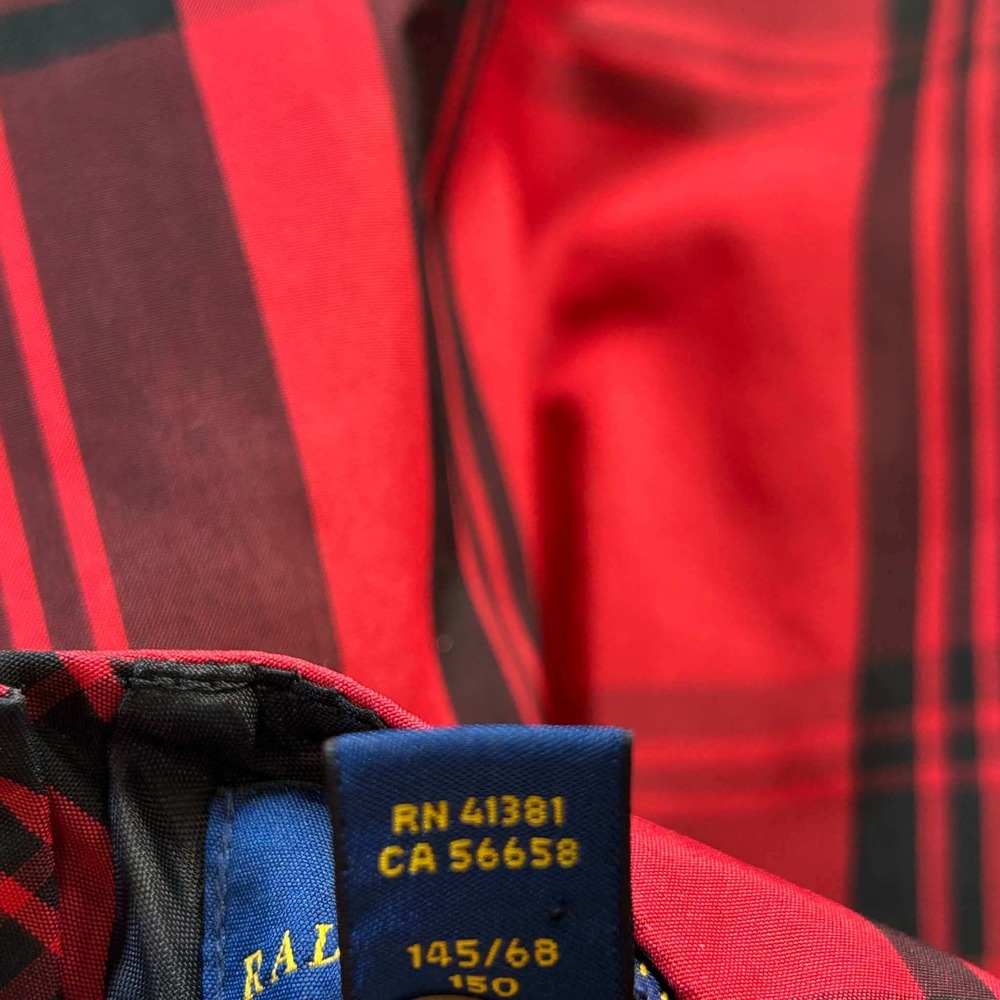 Polo Ralph Lauren Girls Red Black Plaid Taffeta Holiday Dress Size 12 - Picture 3 of 9